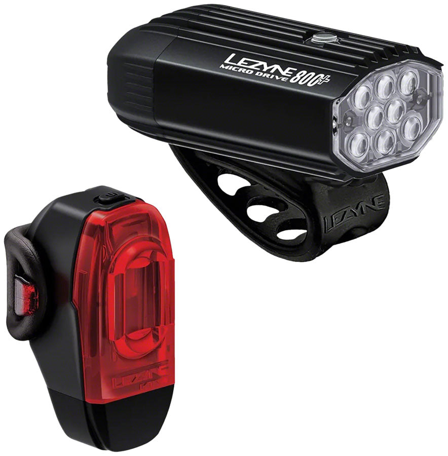 Lezyne Micro Drive 800+ / KTV Drive+ Headlight and Taillight Set Black Lights Lezyne   