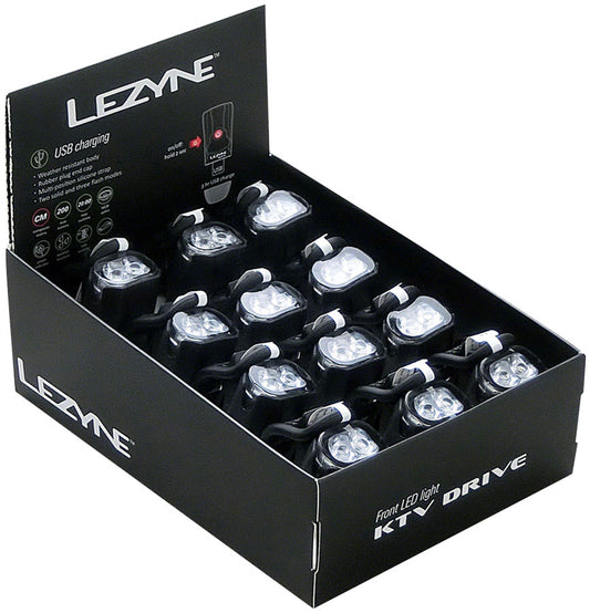 Lezyne LED KTV Headlight: Box 12 Black Lights Lezyne   