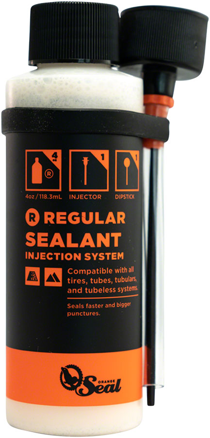 Orange Seal Tubeless Tire Sealant with Twist Lock Applicator - 4oz