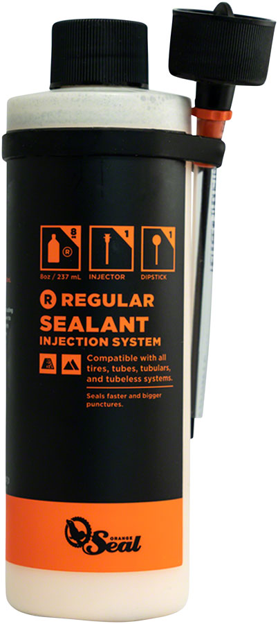 Orange Seal Tubeless Tire Sealant with Twist Lock Applicator - 8oz Tubeless Sealants Orange Seal   