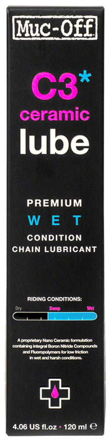 Muc-Off C3 Wet Ceramic Bike Chain Lube - 120ml Drip Degreaser / Cleaner Muc-Off   