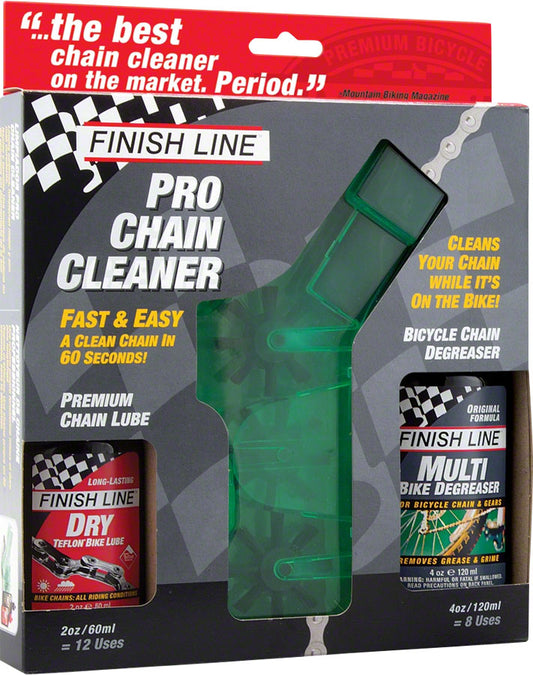 Finish Line Pro Chain Cleaner 2oz DRY Chain Lubricant 4oz EcoTech Degreaser Cleaning Tools Finish Line   