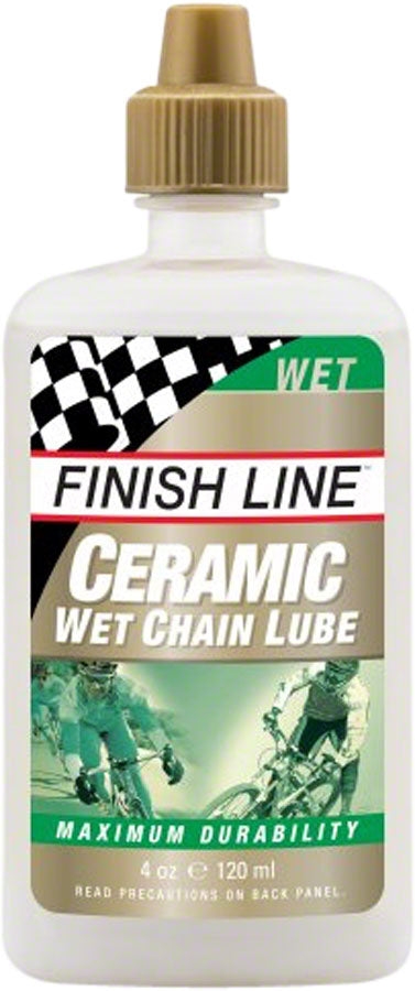 Finish Line Ceramic Wet Bike Chain Lube - 4oz Drip Degreaser / Cleaner Finish Line   