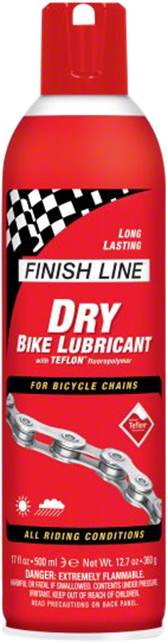 Finish Line DRY Bike Chain Lube - 17oz Aerosol Degreaser / Cleaner Finish Line   