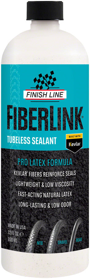 Finish Line FiberLink Tubeless Tire Sealant - 32oz Pour Tubeless Sealants Finish Line   