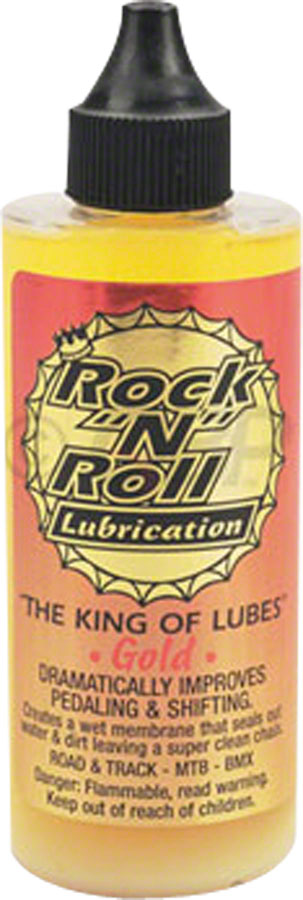 Rock-N-Roll Gold Bike Chain Lube - 4oz Drip Degreaser / Cleaner Rock n roll   