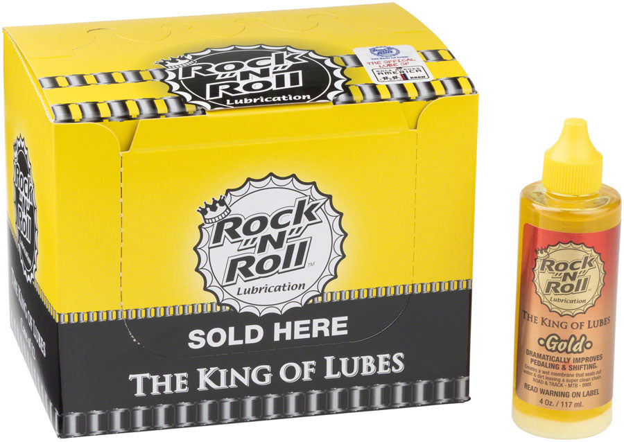 Rock-N-Roll Gold Bike Chain Lube - 4oz Drip POP Box of 12 Degreaser / Cleaner Rock-N-Roll   