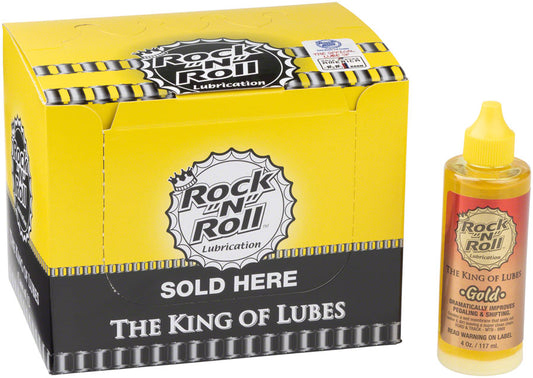 Rock-N-Roll Gold Bike Chain Lube - 4oz Drip POP Box of 12 Degreaser / Cleaner Rock-N-Roll   