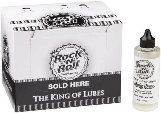 Rock-N-Roll Holy Cow Bike Chain Lube - 4oz Drip POP Box of 12 Degreaser / Cleaner Rock-N-Roll   