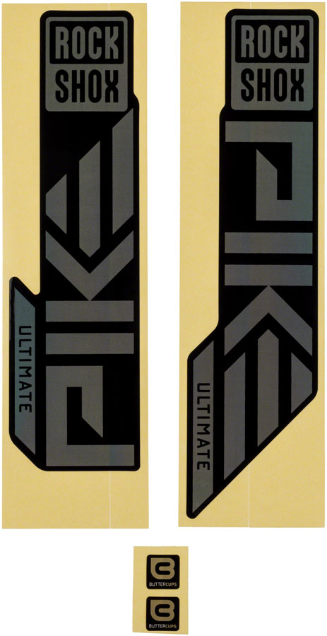 RockShox Fork Decal Kit - Pike Ultimate 27.5"/29"  Gloss Rainbow Foil For High Gloss BLK 2023+ Sticker/Decal RockShox   