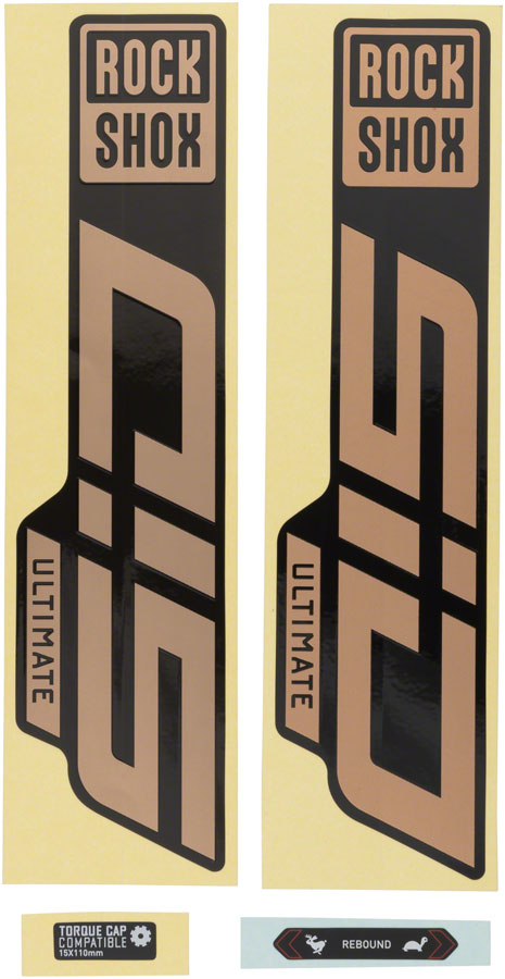 Rockshox Fork Decal Kit - SID Ultimate 27.5"/29" Matte Copper Foil/High Gloss BLK Sticker/Decal RockShox   
