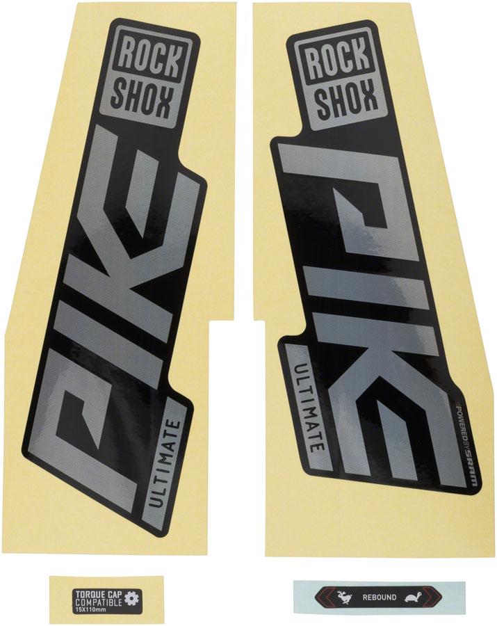 Rockshox Fork Decal Kit - Pike Ultimate 27.5"/29" Gloss Rainbow Foil/High Gloss BLK Sticker/Decal RockShox   
