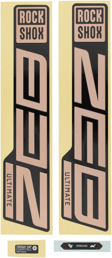 RockShox Fork Decal Kit - ZEB Ultimate 27/29" Matte Copper Foil/High Gloss BLK Sticker/Decal RockShox   