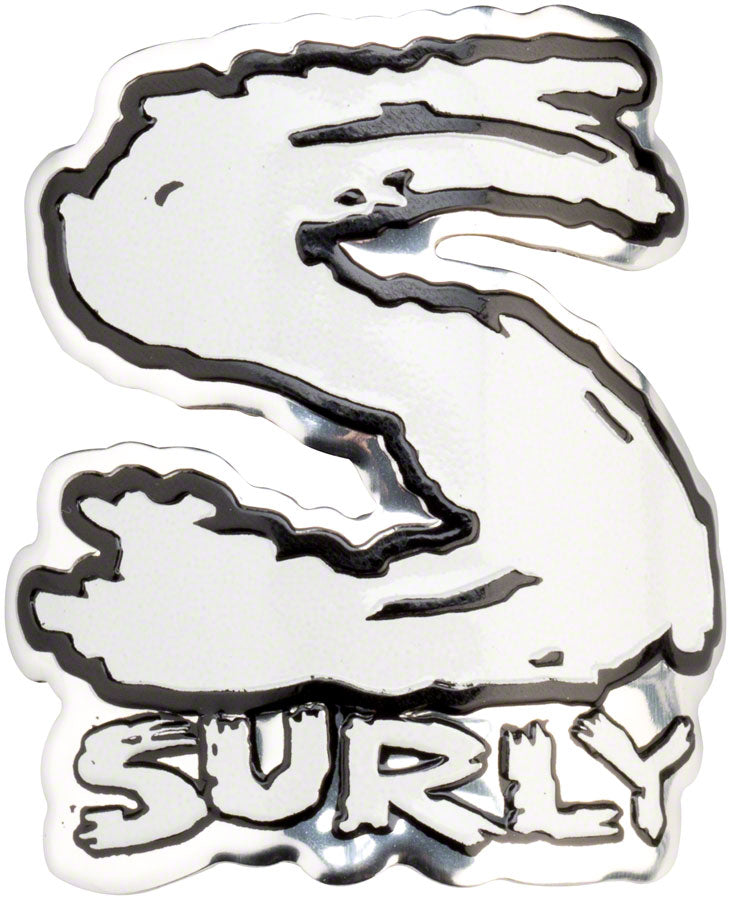 Surly Headbadge White Sticker/Decal Surly   