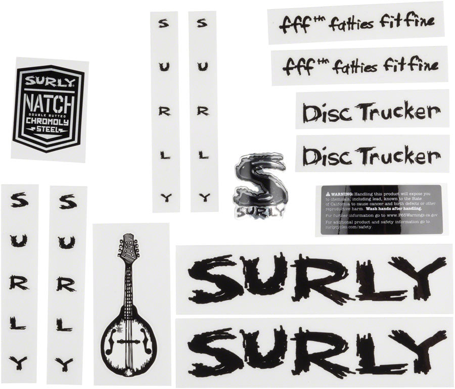 Surly Disc Trucker Decal Set - Black Sticker/Decal Surly   