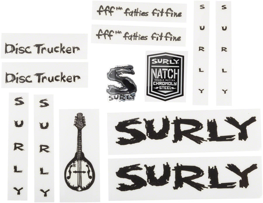 Surly Disc Trucker Decal Set - Metallic Black Sticker/Decal Surly   