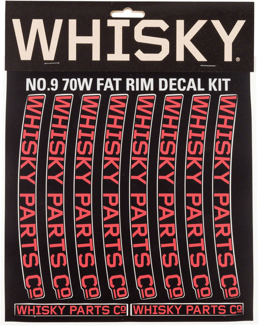 WHISKY 70w Rim Decal Kit for 2 Rims Red Rim Part Whisky Parts Co.   