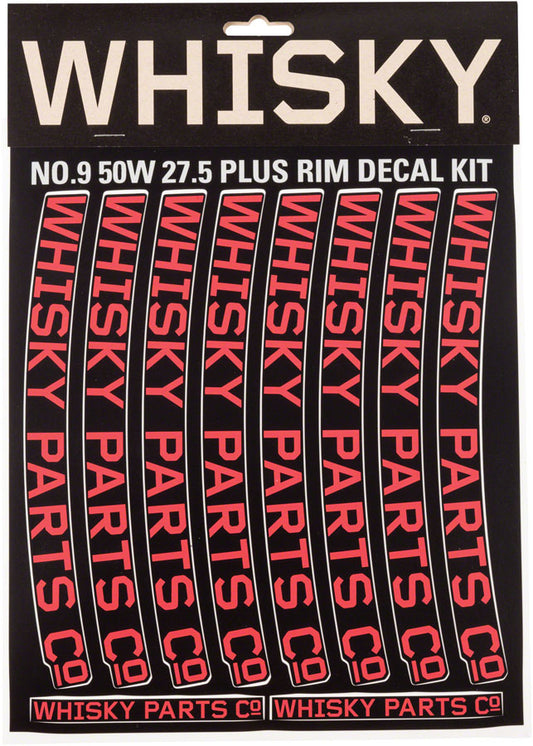 WHISKY 50w Rim Decal Kit for 2 Rims Red Rim Part Whisky Parts Co.   