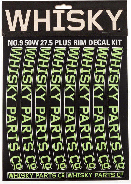 WHISKY 50w Rim Decal Kit for 2 Rims Lime Green Rim Part Whisky Parts Co.   