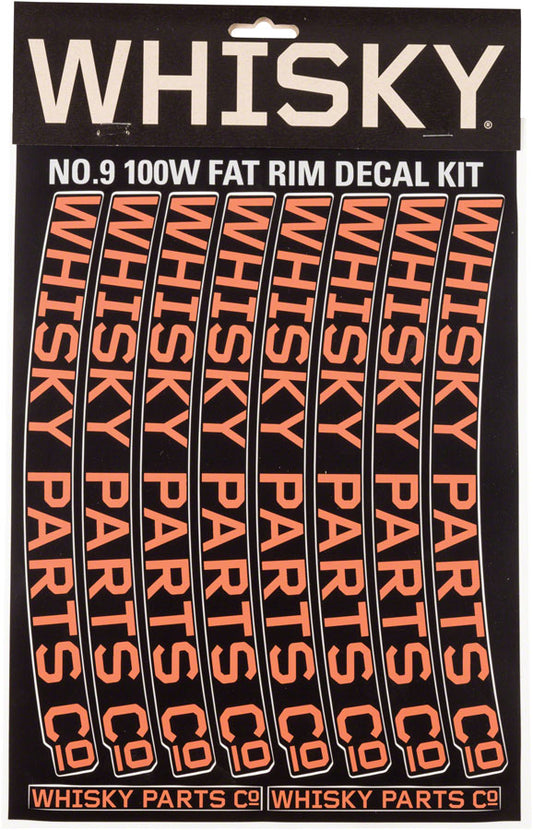 WHISKY 100w Rim Decal Kit for 2 Rims Orange Rim Part Whisky Parts Co.   