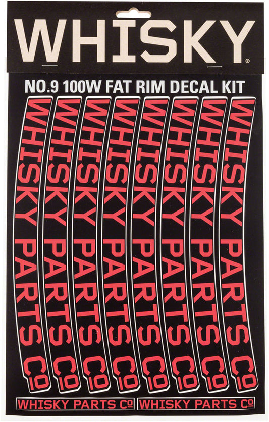 WHISKY 100w Rim Decal Kit for 2 Rims Red Rim Part Whisky Parts Co.   