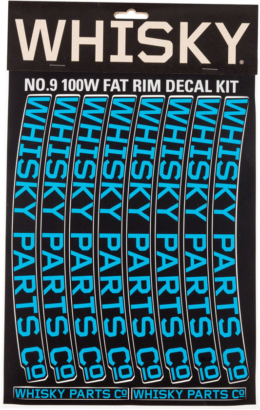 WHISKY 100w Rim Decal Kit for 2 Rims Cyan Rim Part Whisky Parts Co.   