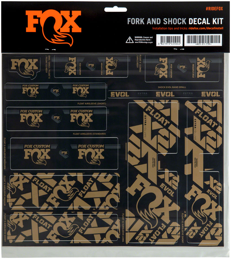 FOX Fork and Shock Decal Kit - Kash Sticker/Decal Fox Shox   