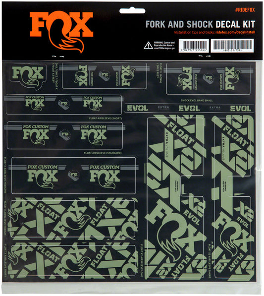 FOX Fork and Shock Decal Kit - Pistachio Sticker/Decal Fox Shox   