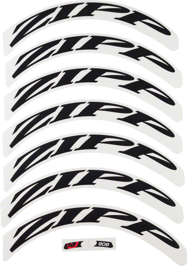 Zipp Decal Set - Disc / 808 Matte Black Logo Complete for One Wheel Rim Part Zipp Speed Weaponry   