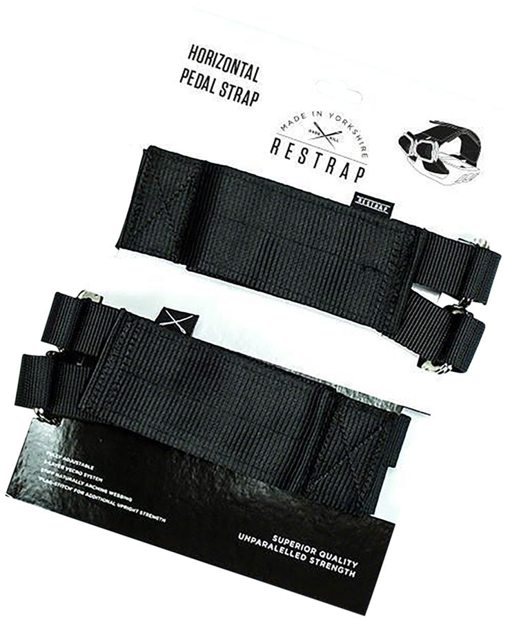 Restrap Horizontal Toe Straps - Black Toe Clip & Strap Restrap   