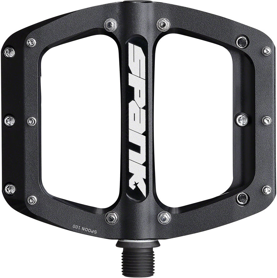 Spank Spoon 110 Pedals - Platform Aluminum 9/16" 110mm Wide Black Pedals Spank   