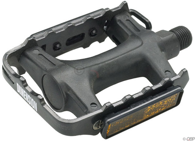 Dimension Mountain Sport Pedals - Platform Plastic 9/16" Black Pedals Dimension   