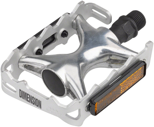 Dimension Mountain Compe Pedals - Platform Aluminum 9/16" Silver Pedals Dimension   