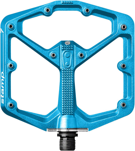 Crank Brothers Stamp 7 Pedals - Platform Aluminum 9/16" Electric Blue Large Pedals Crank Brothers   
