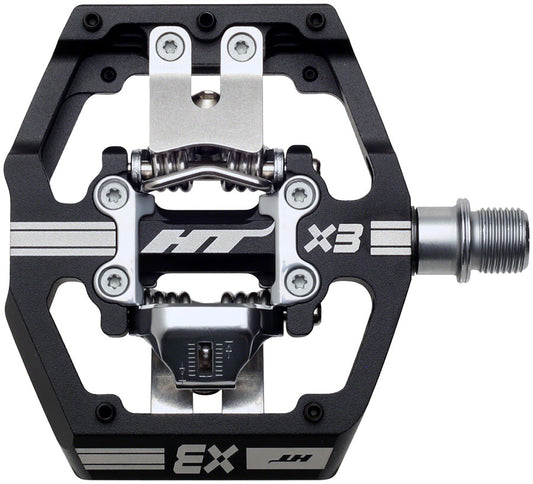 HT Components X3 Pedals - Dual Sided Clipless Platform Aluminum 9/16" BLK Pedals HT Components   