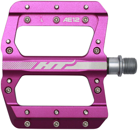 HT Components AE12 Pedals - Platform Aluminum 9/16" Purple Pedals HT Components   