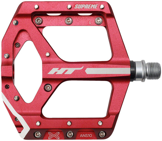HT Components ANS10 Pedals - Platform Aluminum 9/16" Red Pedals HT Components   