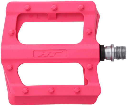 HT Components PA12 Pedals - Platform Composite 9/16" Neon Pink Pedals HT Components   