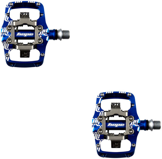 Hope TC Union Clip Pedal - Dual Sided Clipless with Platform 9/16" Blue Pedals Hope   