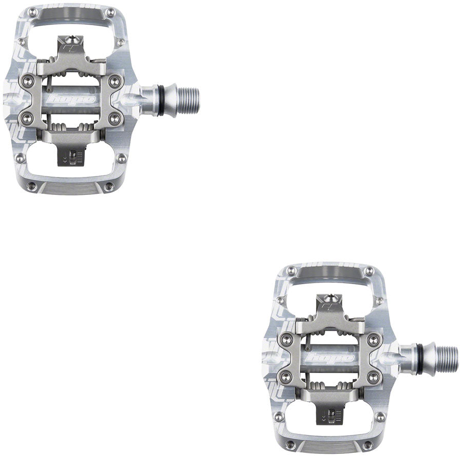 Hope TC Union Clip Pedal - Dual Sided Clipless with Platform 9/16" Silver Pedals Hope   