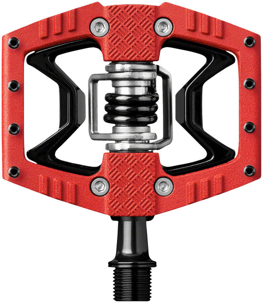 Crank Brothers Double Shot 3 Pedals - Single Side Clipless Platform Aluminum 9/16" Red/BLK Pedals Crank Brothers   