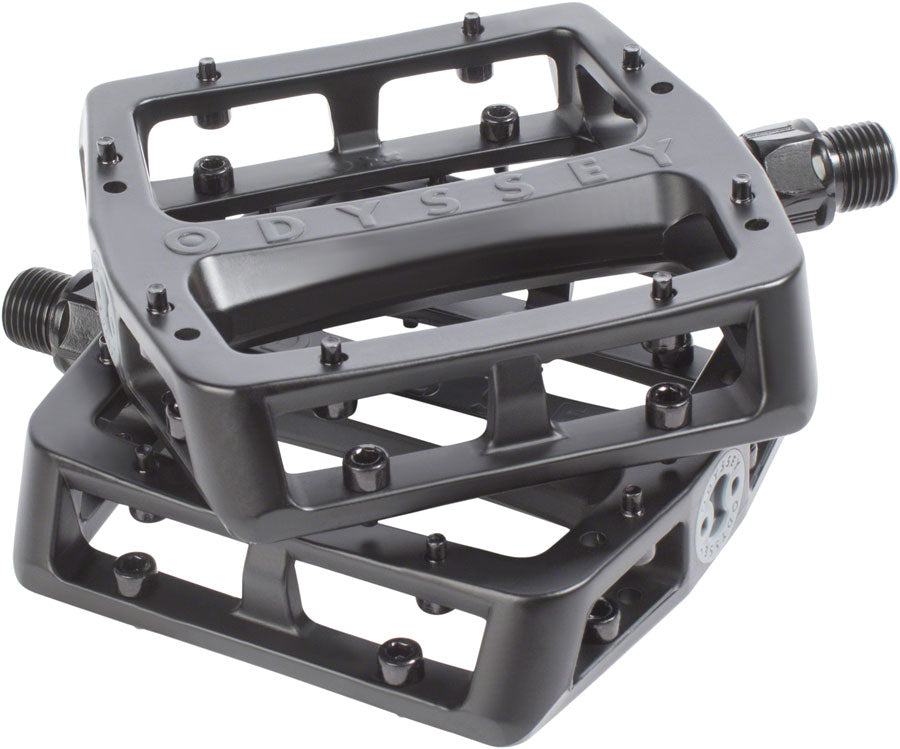 Odyssey Grandstand V2 Pedals - Platform Aluminum 9/16" Black Pedals Odyssey   