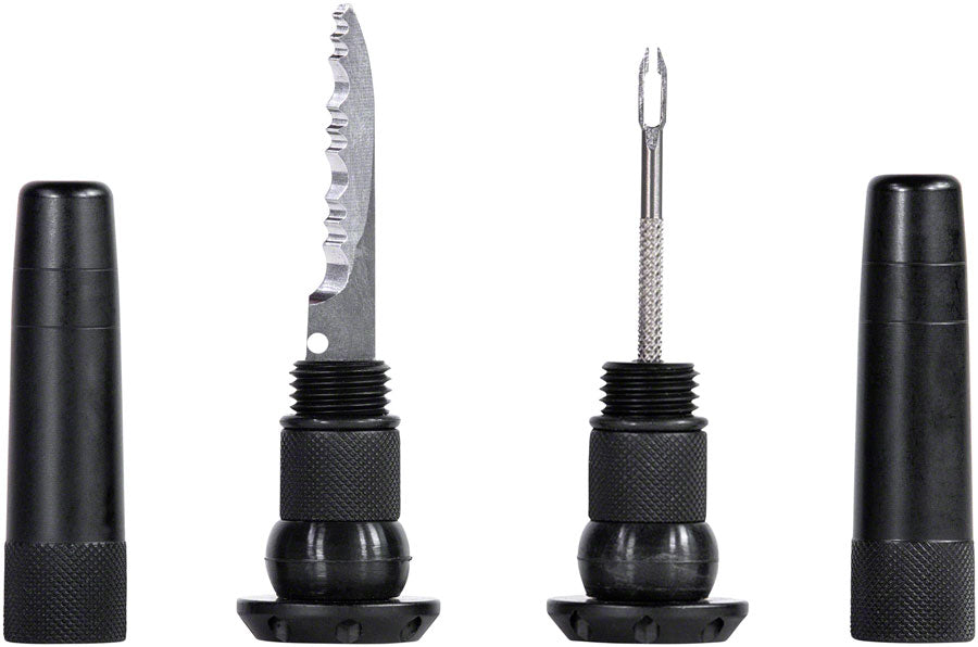 Muc-Off Stealth Tubeless Puncture Plugs Tire Repair Kit - Bar-End Mount BLK Pair Tubeless Accessories Muc-Off   