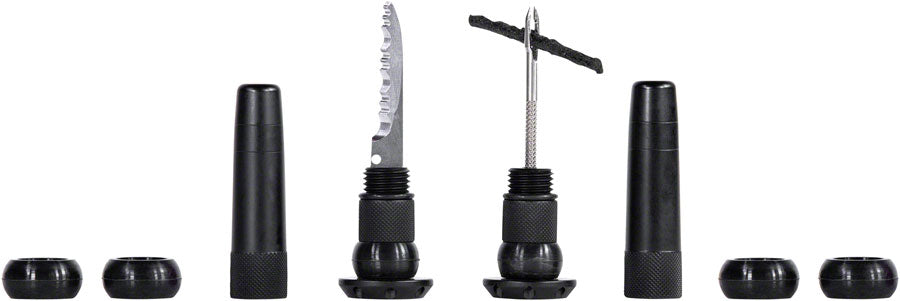 Muc-Off Stealth Tubeless Puncture Plugs Tire Repair Kit - Bar-End Mount BLK Pair Tubeless Accessories Muc-Off   