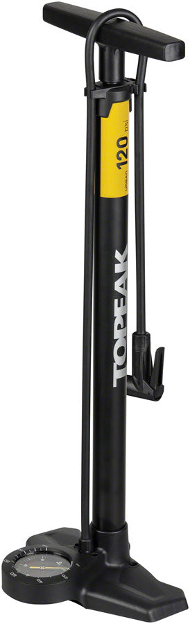 Topeak Joeblow Urban Ex Floor Pump - Steel Barrel / Plastic Base  3.5" Base Mount Gauge 120 Psi /8 Bar Smarthead BLK/Sand Floor Pumps Topeak   