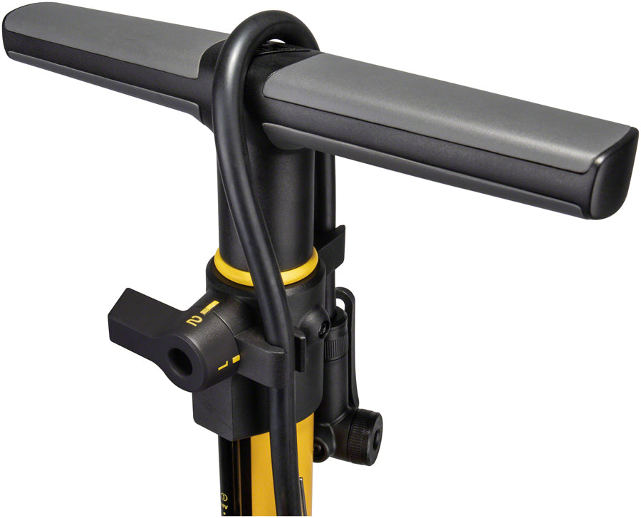 Topeak JoeBlow Sport 2Stage Floor Pump - 160psi / 11bar 3" Gauge 2-Stage Switch Pressure Gauge TwinHead DX5 YLW/BLK Floor Pumps Topeak   