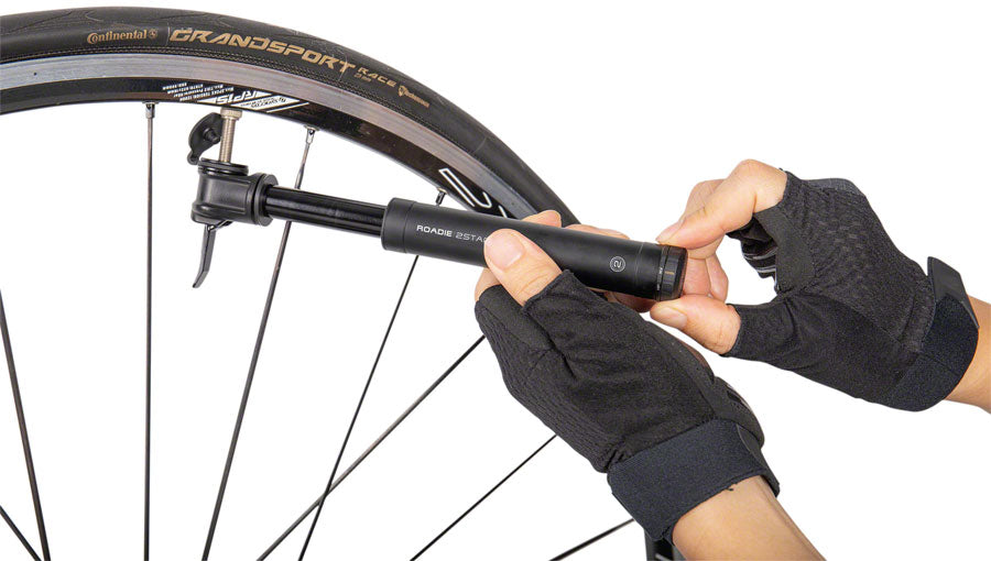 Topeak Roadie Mini Pump - 2Stage 160psi Black Frame Pump Topeak   