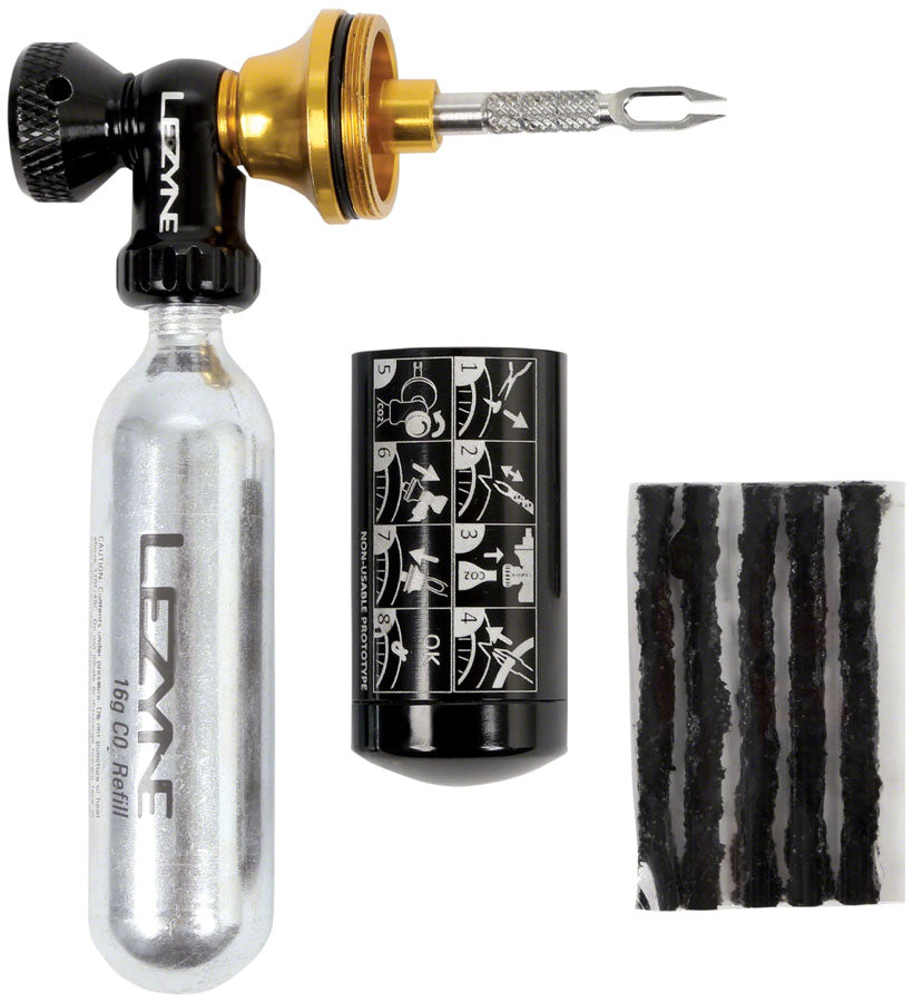 Lezyne CO2 Blaster Inflater and Tubeless Repair Kit with two 20g Cartridges CO2 Inflators/Cartridges Lezyne   