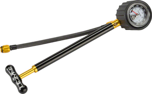 Lezyne Shock Drive Pump with Braided Hose and 400psi Gauge Black Shocks Pumps Lezyne   