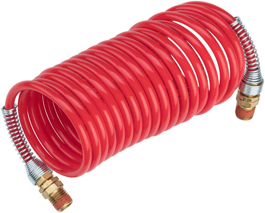 Prestacycle High Pressure Coil Hose: 12-foot Red Air Compressor Tools Prestacycle   